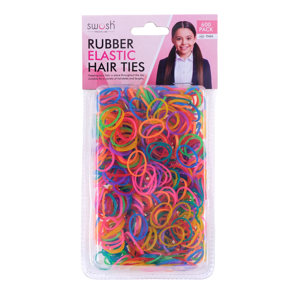 Swosh Elastic Hair Ties Thin 600Pk