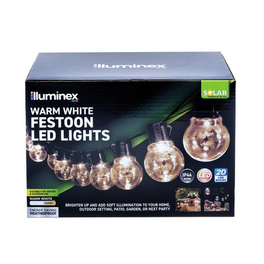 Illuminex Solar Festoon Warm Lights