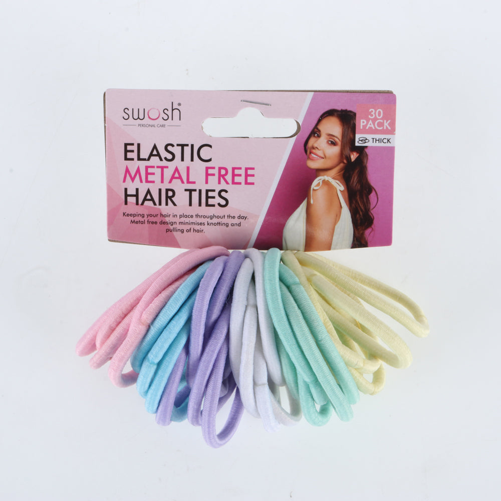 Swosh Elastic Hair Ties Thick 30Pk