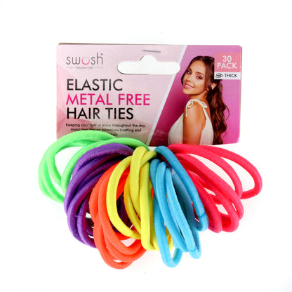 Swosh Elastic Hair Ties Thick 30Pk