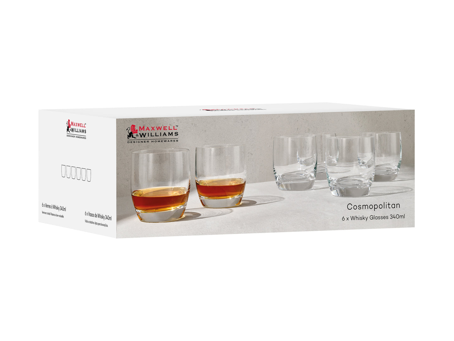 Maxwell & Williams Cosmopolitan Whisky Tumbler Set of 6