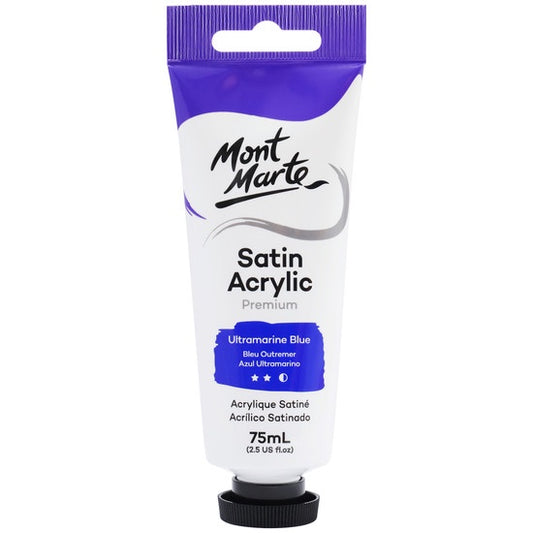 Mont Marte Satin Acrylic Premium 75ml - Ultramarine Blue