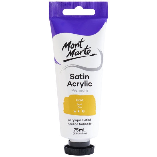 Mont Marte Satin Acrylic Premium 75ml - Gold