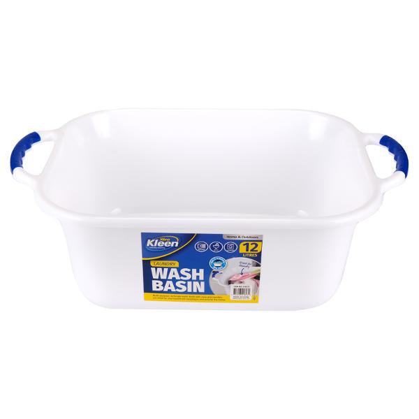 Xtra Kleen Wash Basin Rect with Handles 12Ltr