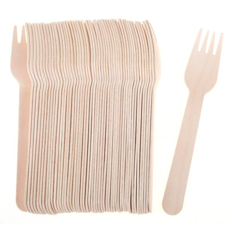 Eco-Friendly Wooden Fork 50pk