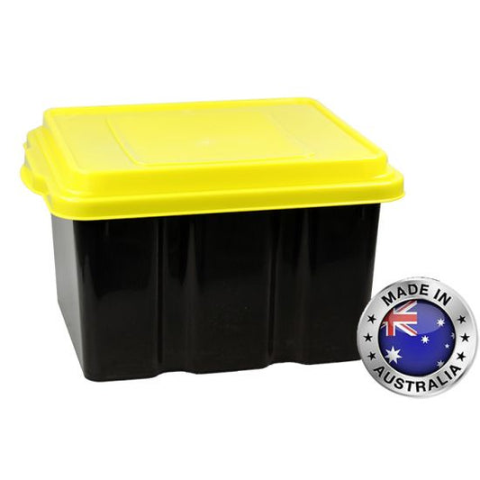 Plastic Storage Tub 32Ltr - Black & Yellow