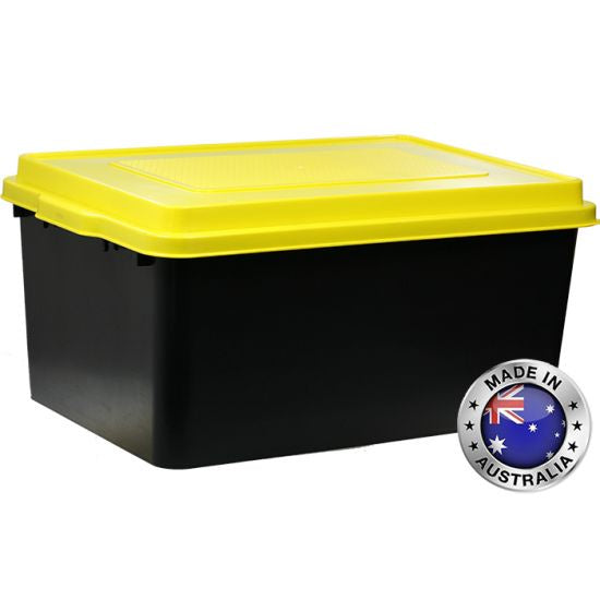 Plastic Storage Tub 71Ltr - Black & Yellow