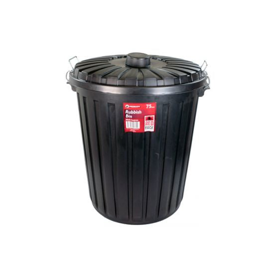 Rubbish bin 75 litre black