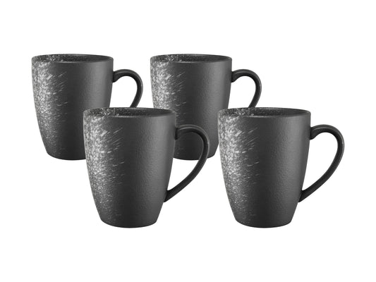 Maxwell & Williams Caviar Galaxy Coupe Mug 400ml, Set of 4