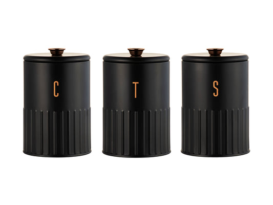 Maxwell & Williams Astor Canister Set of 3 - Black