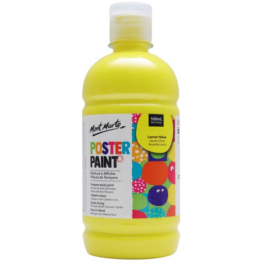 Mont Marte Poster Paint 500ml - Lemon Yellow