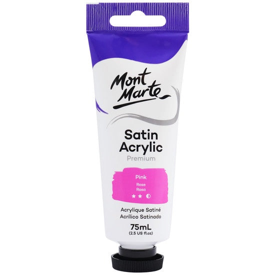 Mont Marte Satin Acrylic Premium 75ml - Pink