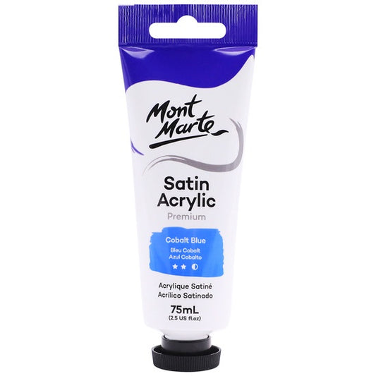 Mont Marte Satin Acrylic Premium 75ml - Cobalt Blue